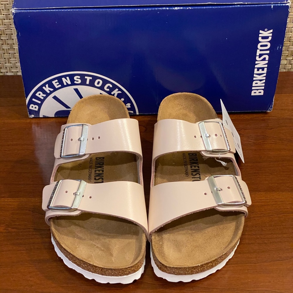 FIRM Birkenstock Arizona Leather Narrow Sandal 38N - Picture 2 of 8